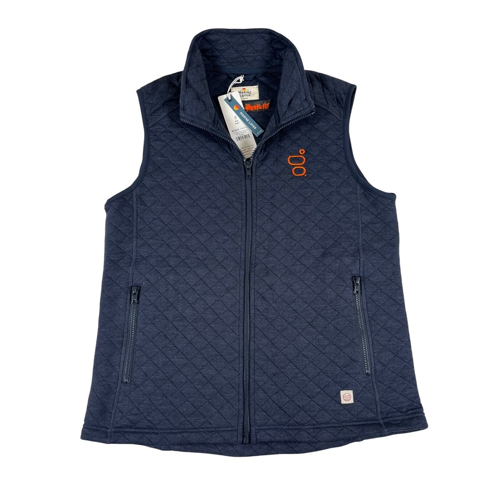 Marine Layer Corbet Full Zip Vest Navy Heather WCV1-NH Women's Sz Large NWT